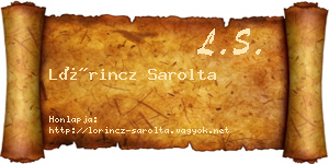 Lőrincz Sarolta névjegykártya