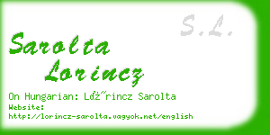 sarolta lorincz business card